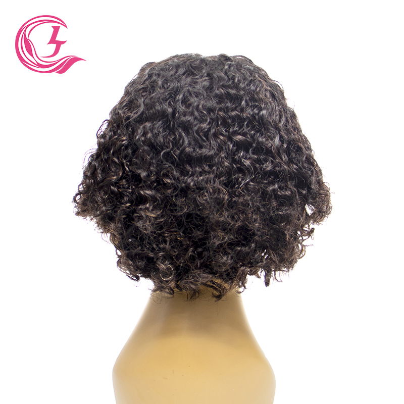 4x4 Transparent Closure Lace Water Wave #1B Natural Bob Wigs Bobo | CLJHAIR