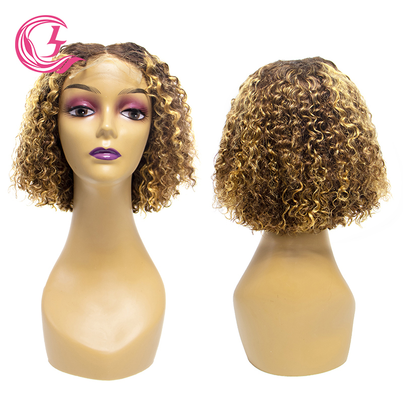 4x4 Transparent Closure Lace Water Wave P4-27 Color Bob Wigs Bobo | CLJHAIR