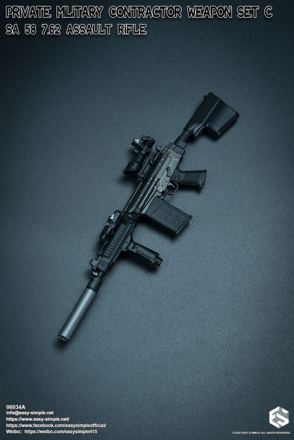 Easy&Simple 06034 PMC Weapon Set C SA 58 7.62 Assault Rifle