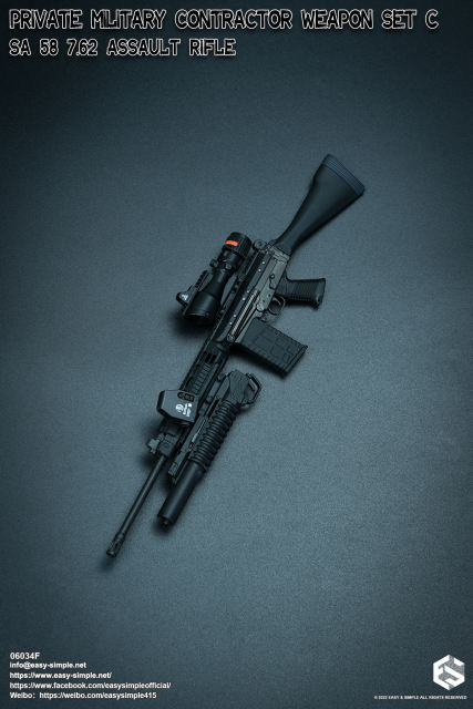 Easy&Simple 06034 PMC Weapon Set C SA 58 7.62 Assault Rifle