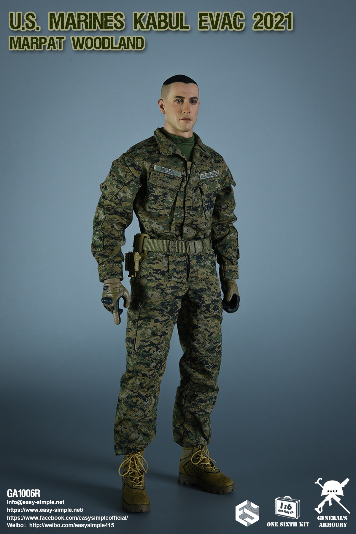US Marines MARPAT Woodland 1/6 フィギュア IN STOCK，Easy&Simple U.S. MARINES MARPAT WOODLAND 1/6 Limited