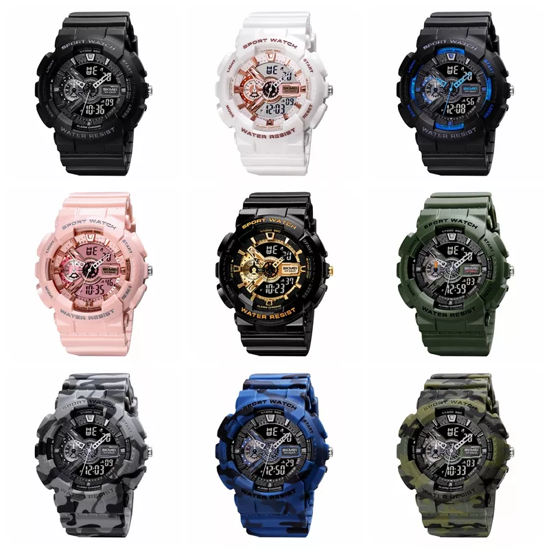Wholesale Fashion Luxury Quartz Watch Waterproof Shock Watches 2022 Men Military Wrist Digital Alarm Sports Watch