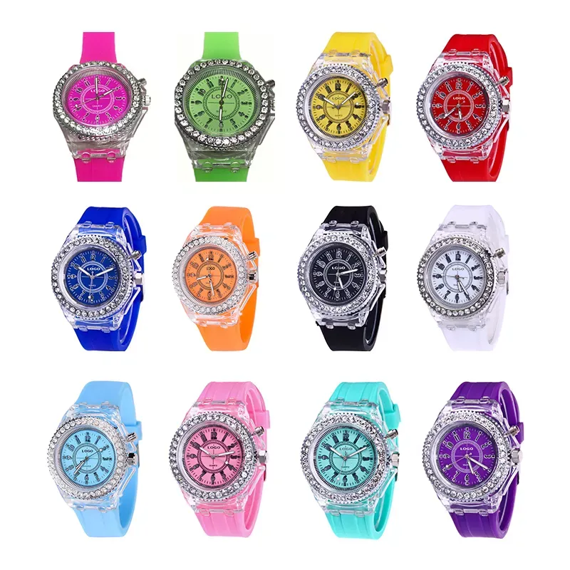 Cheap Fashion Promotion LED Light Watch Men Ladies Women Silicone Relogio Feminino Relojes Quartz Watches