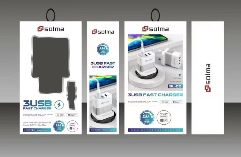 Three-port USB (1A 2.4A)Wall Charger