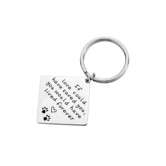 Square Custom Engrave Keychain