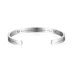C Shape Stainless Steel Cuff bracelet