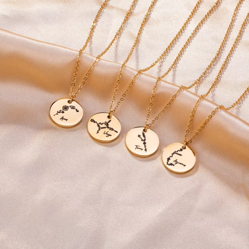 14K Gold Plated Horoscope Stainless Steel Necklace