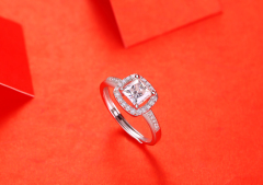 Fashion Jewelry Square Design Moissanite Ring