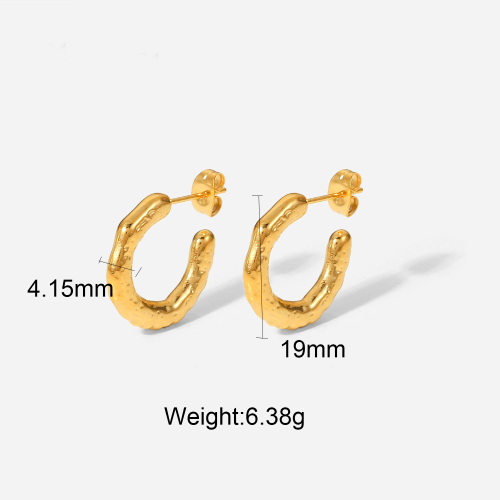 Geometric Gold Plated Stainless Steel Women Earrings Set