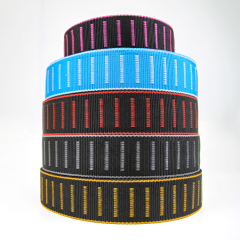 5cm彩色PP丙纶织带 2mm厚间色提花织带行李带 黑色箱包手提带肩带