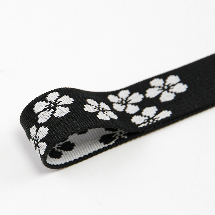 Flower Polyester Jacquard Webbing
