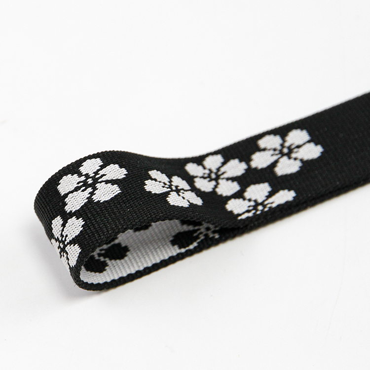 Flower Polyester Jacquard Webbing
