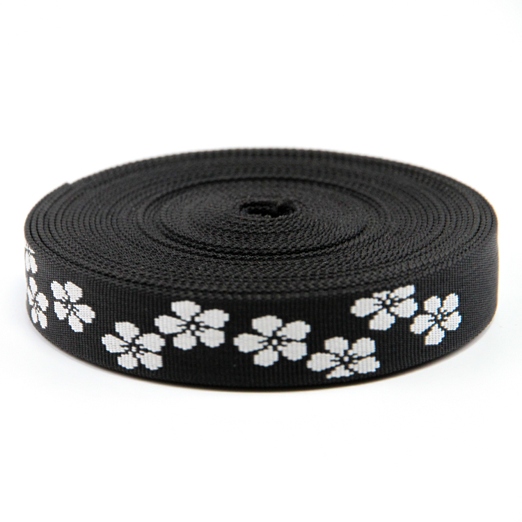 Flower Polyester Jacquard Webbing
