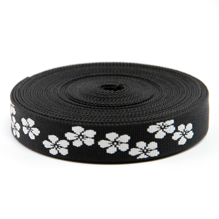 Flower Polyester Jacquard Webbing