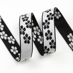 Flower Polyester Jacquard Webbing