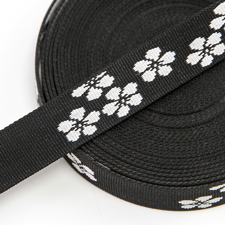 Flower Polyester Jacquard Webbing