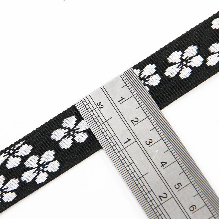 Flower Polyester Jacquard Webbing