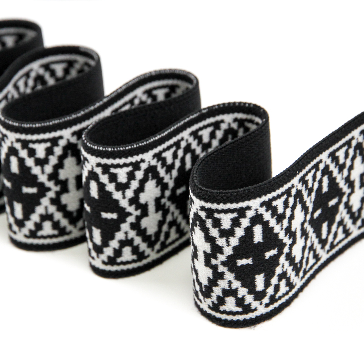 Jacquard Band In Dunkelgrau - 8.7 Meter Langes Nylonband Für DIY-Projekte