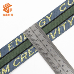 厂家批发4cm涤纶字母提花带 英文Logo印花箱包织带 宠物背带肩带