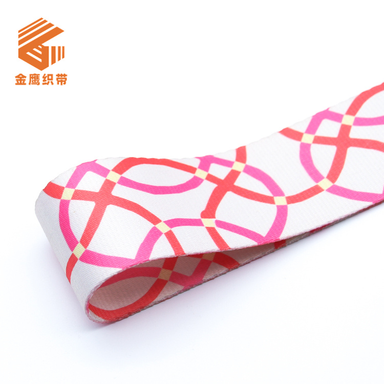 50mm colored heat transfer webbing bag backpack shoulder strap luggage webbing printing pattern webbing
