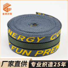 Factory Wholesale 4cm Polyester Letter Jacquard Belt English Logo Printing Bag Webbing Pet Carrier Shoulder Strap