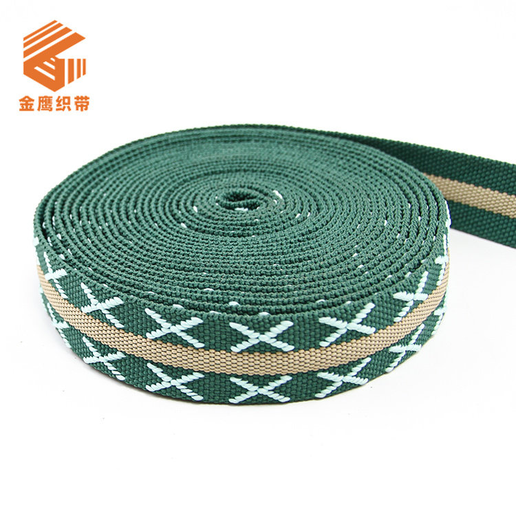 厂家批发35mm涤纶提花织带 箱包背包肩带 运动器材织带斜挎包肩带