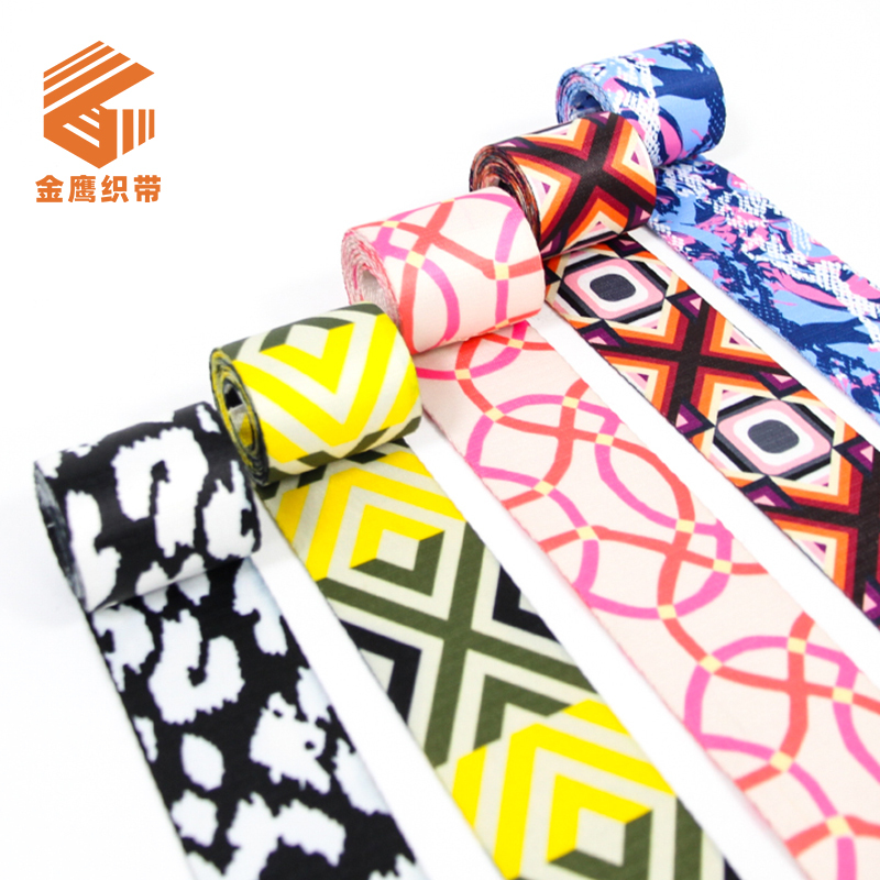 50mm colored heat transfer webbing bag backpack shoulder strap luggage webbing printing pattern webbing