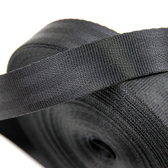 25mm Car Seat Black Nylon Webbing