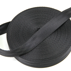 25mm Car Seat Black Nylon Webbing
