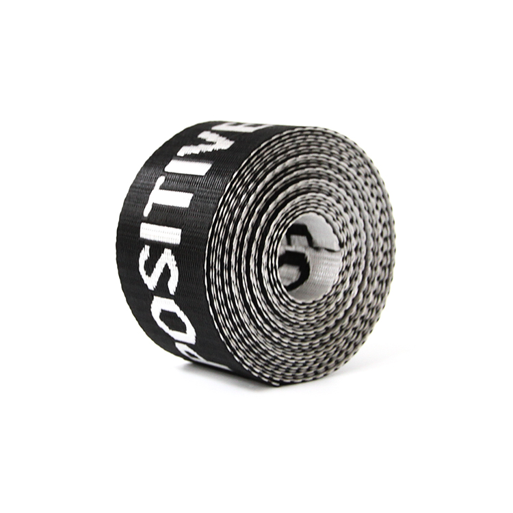 3.5cm黑白彩仿尼龙提花织带 箱包肩包字母织带手提带 宠物背带腰包织带