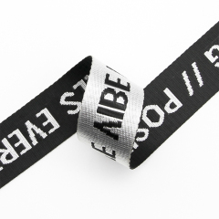 3.5cm黑白彩仿尼龙提花织带 箱包肩包字母织带手提带 宠物背带腰包织带