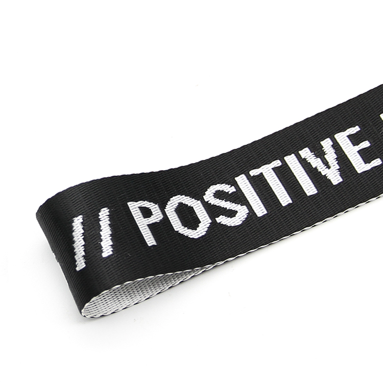 3.5cm黑白彩仿尼龙提花织带 箱包肩包字母织带手提带 宠物背带腰包织带