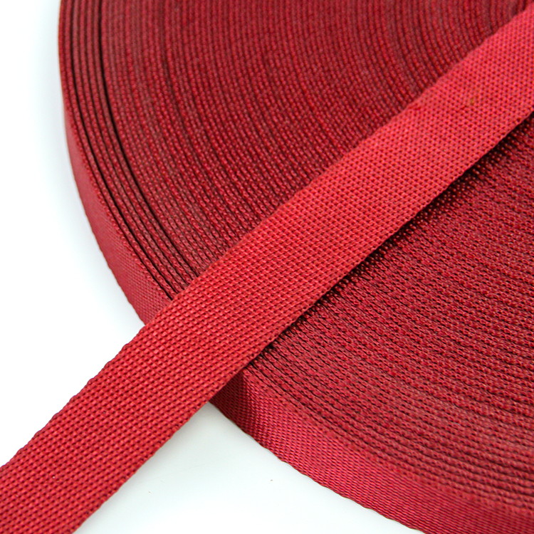Red Nylon Solid Webbing