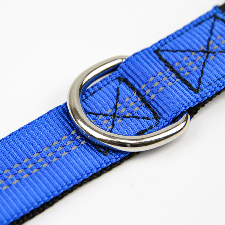 25mm宠物用品双头牵引绳 一拖二可调尼龙拉带反光 可调狗狗拉带