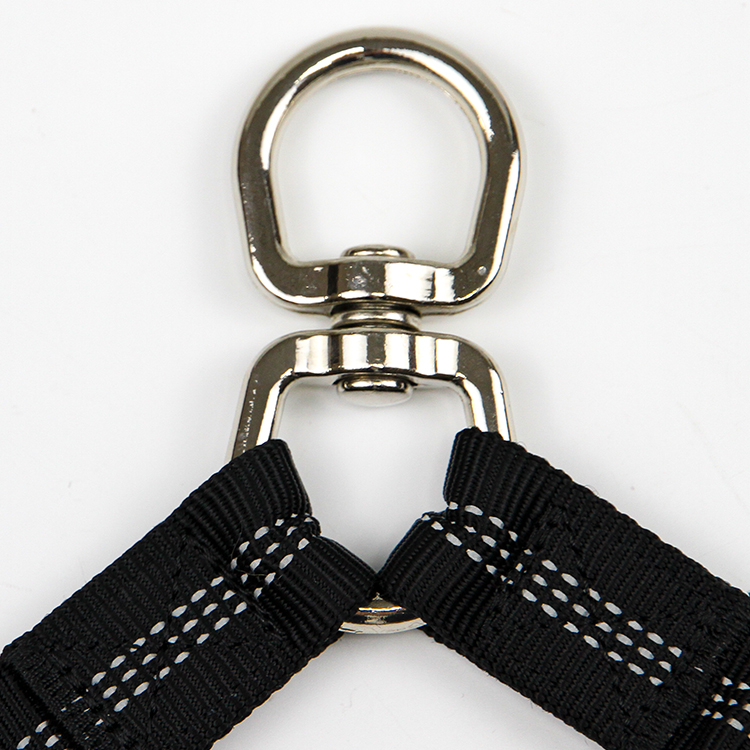 25mm宠物用品双头牵引绳 一拖二可调尼龙拉带反光 可调狗狗拉带