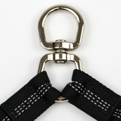 25mm宠物用品双头牵引绳 一拖二可调尼龙拉带反光 可调狗狗拉带