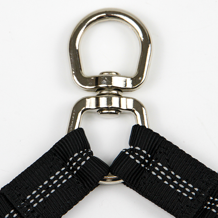 25mm宠物用品双头牵引绳 一拖二可调尼龙拉带反光 可调狗狗拉带