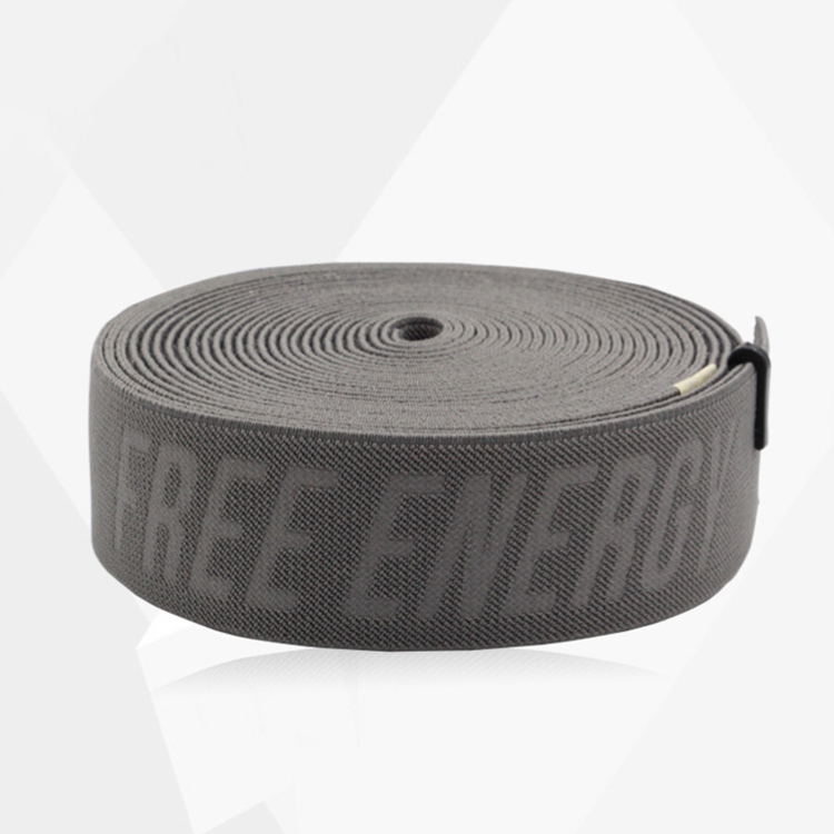 厂家4-5cm涤纶压字松紧带 Logo热印字弹力橡筋 箱包服装包边辅料