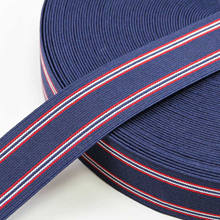 3.5CM涤纶间色松紧带 内衣裤腰带弹力橡筋带 运动服装松紧眼罩带