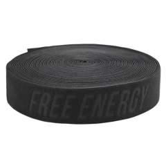 厂家4-5cm涤纶压字松紧带 Logo热印字弹力橡筋 箱包服装包边辅料