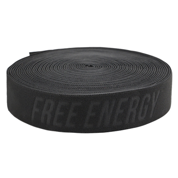 厂家4-5cm涤纶压字松紧带 Logo热印字弹力橡筋 箱包服装包边辅料