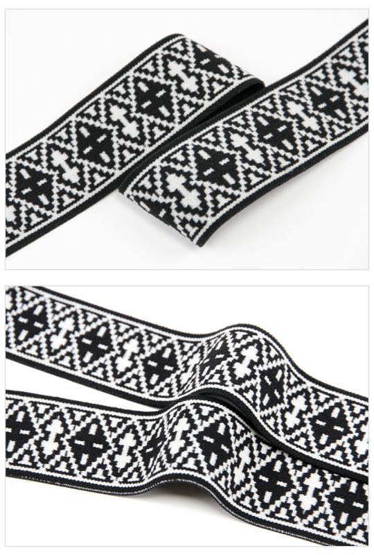 3.5cm高弹涤纶加厚松紧带 字母提花松紧带 内衣裤腰带弹力橡筋带