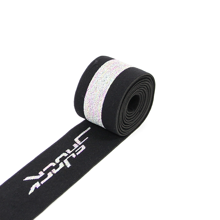 3.8CM氨纶高弹丝松紧带 内衣提花松紧带内裤橡筋腰带 弹力包边带