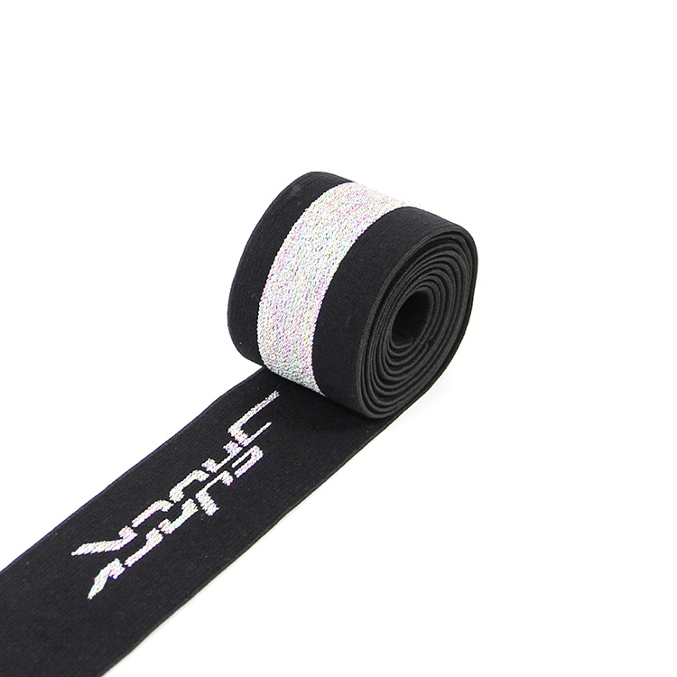 3.8CM氨纶高弹丝松紧带 内衣提花松紧带内裤橡筋腰带 弹力包边带