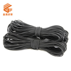 Manufacturer 4mm-6mm black round latex elastic rope rubber band trampoline rope sports tension rope round elastic rope