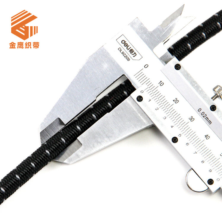 Factory direct sales 6mm-10mm black and white round latex elastic rope rubber band trampoline rope sports tension rope elastic rope