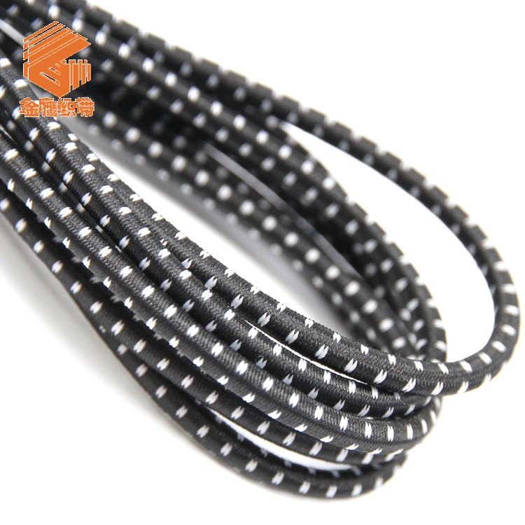 Manufacturer black jump point elastic rope 3mm latex round elastic rope clothing shoes cap accessories high elastic elastic rope
