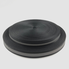 Polyester reflective webbing