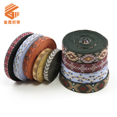 Vintage ethnic style jacquard ribbon, polyester lace accessories, luggage collar, cuffs, decorative jacquard ribbon