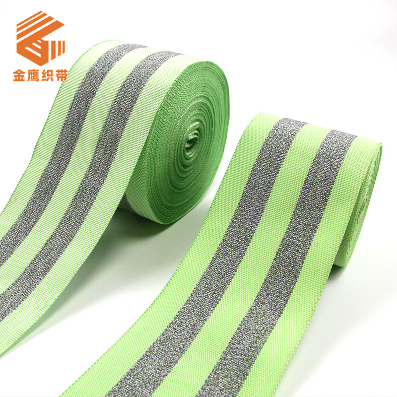 Polyester reflective webbing clothing accessories Pet traction luminous shoulder strap